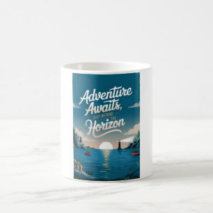Avontuur wacht, net voorbij de horizon koffiemok