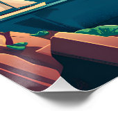 Avontuur wacht, net voorbij de horizon perfect poster (Hoek)