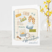 Avontuur Wacht Nieuwe Begin Reis Vaarwel Kaart (Gele Bloem)