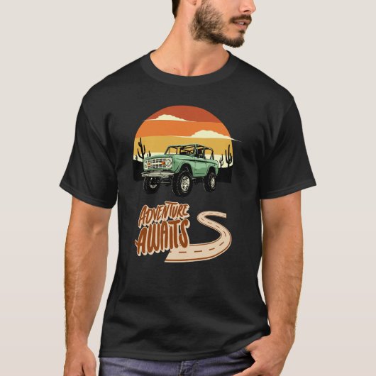 Avontuur wacht -  off-road camping t-shirt (Voorkant)