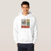 Avontuur wacht om het te vinden Retro Camping Reiz Hoodie (Voorkant volledig)
