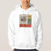 Avontuur wacht om het te vinden Retro Camping Reiz Hoodie (Voorkant)