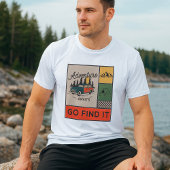 Avontuur wacht om het te vinden Retro Camping Reiz T-shirt