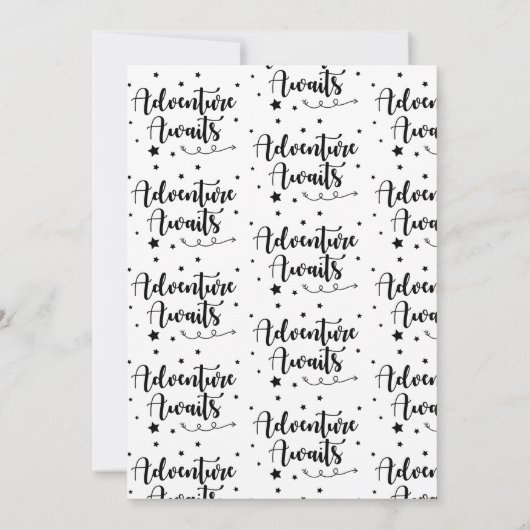 Avontuur wacht op afstudeerfeest van Mountain Scen Kaart (Achterkant)