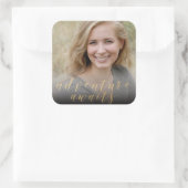 Avontuur wacht op afstuderen foto stickers (Tas)