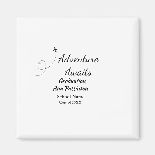 Avontuur wacht op afstuderen voeg naam schooljaar magneet (Voorkant)