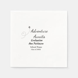 Avontuur wacht op afstuderen voeg naam schooljaar  servet