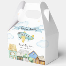 Avontuur wacht op Aviator Vliegtuig Baby Shower