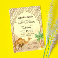 Avontuur wacht op baby kamelenbaby shower