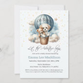 Avontuur wacht op Baby-puppy in heteluchtballon Kaart (Voorkant)