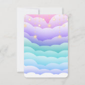 Avontuur wacht op Baby shower Bedankkaart (Achterkant)