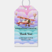 Avontuur wacht op Baby shower Cadeaulabel (Voorkant)