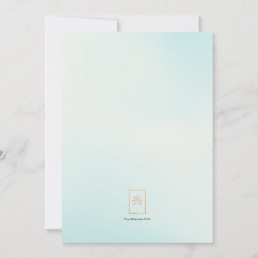 Avontuur wacht op Baby shower heteluchtballon Bedankkaart (Achterkant)