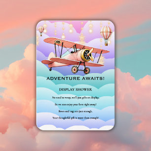 Avontuur wacht op Baby shower Informatiekaartje