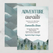 Avontuur wacht op Baby shower Kaart (Voorkant / Achterkant)