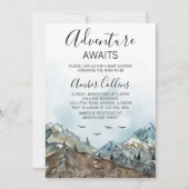 Avontuur wacht op Baby shower Kaart (Voorkant)