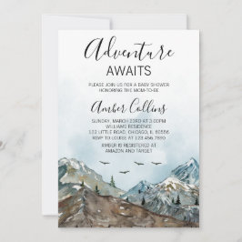 Avontuur wacht op Baby shower Kaart