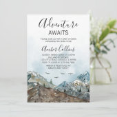 Avontuur wacht op Baby shower Kaart (Staand voorkant)
