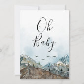 Avontuur wacht op Baby shower Kaart (Achterkant)