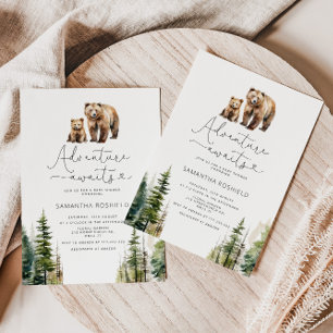 Avontuur wacht op baby shower kaart