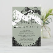 Avontuur wacht op Baby shower Kaart (Staand voorkant)