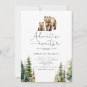 Avontuur wacht op baby shower kaart (Voorkant)