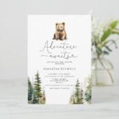 Avontuur wacht op baby shower kaart (Staand voorkant)