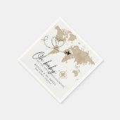 Avontuur wacht op Baby shower Kaart Napkins Servet (Hoek)