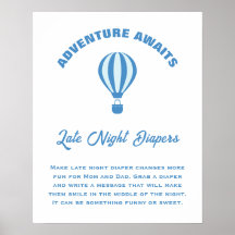 Avontuur wacht op Baby shower Late Night Luiers