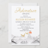 Avontuur wacht op baby shower met Koreaanse inkt Kaart (Voorkant)