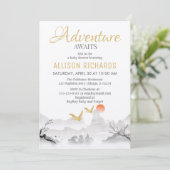 Avontuur wacht op baby shower met Koreaanse inkt Kaart (Staand voorkant)