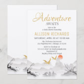 Avontuur wacht op baby shower met Koreaanse inkt Kaart (Voorkant / Achterkant)