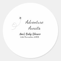 Avontuur wacht op baby shower naam toevoegen datum
