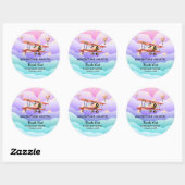Avontuur wacht op Baby shower Ronde Sticker (Vel)