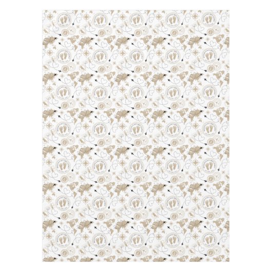 Avontuur wacht op Baby shower tafelkleed (Voorkant)