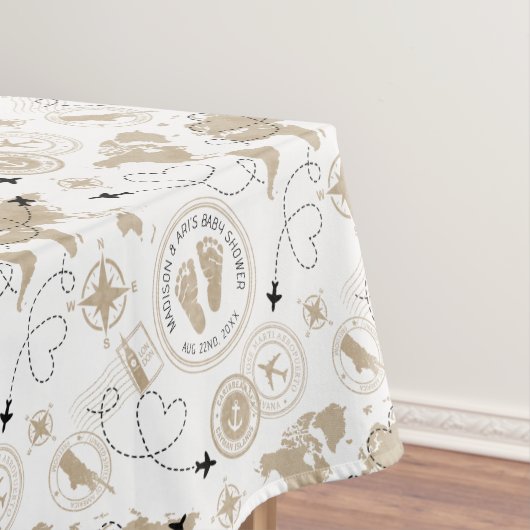 Avontuur wacht op Baby shower tafelkleed (Voorbeeld)