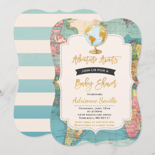 Avontuur wacht op Baby shower Uitnodiging Kaart Do