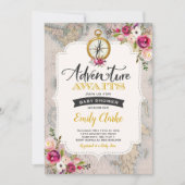Avontuur wacht op Baby shower Uitnodiging Kaart Do (Voorkant)