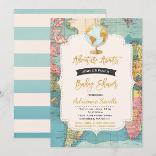 Avontuur wacht op Baby shower Uitnodiging Kaart Do