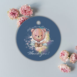Avontuur wacht op Beer Hete Luchtballon Baby showe Bedankjes Labels