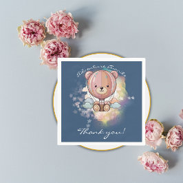 Avontuur wacht op Beer Hete Luchtballon Baby showe Servet