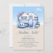 Avontuur wacht op Blue Caravan Retirement Party Kaart (Voorkant)