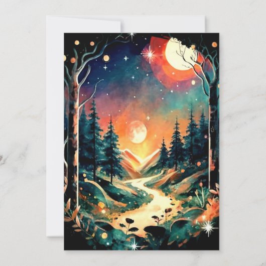 Avontuur wacht op Boheemse verjaardag Kaart (Achterkant)