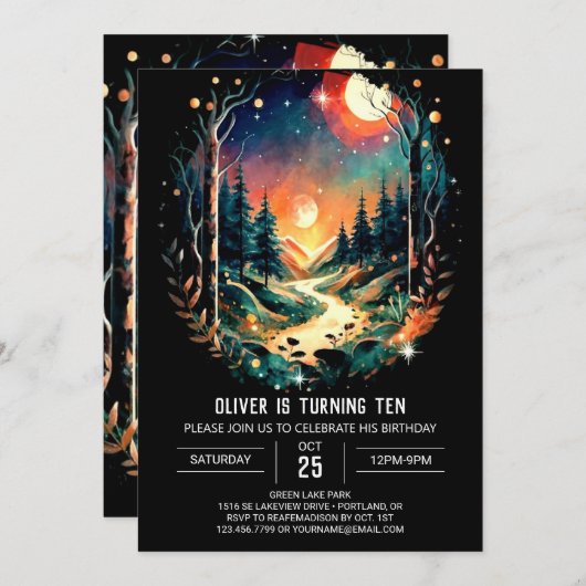 Avontuur wacht op Boheemse verjaardag Kaart (Voorkant / Achterkant)