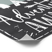 Avontuur wacht op Boho Mountains Teepee Art Poster (Hoek)