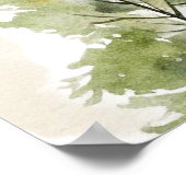 Avontuur wacht op bos baby shower welkom poster (Hoek)