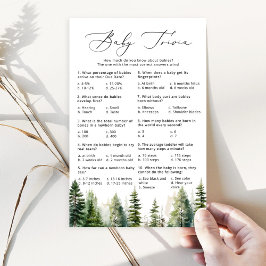 Avontuur wacht op bos baby trivia spel