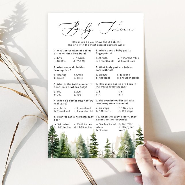 Avontuur wacht op bos baby trivia spel (Creator heeft geüpload)