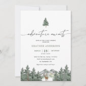 Avontuur wacht op bosjongen baby shower kaart (Voorkant)