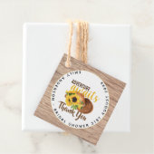 Avontuur wacht op Bruiloft met Landelijke Zonneblo Bedankjes Labels (In situ)